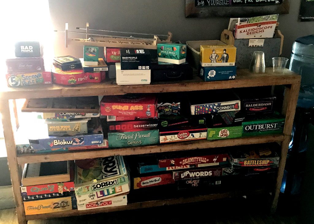 Board games available at Village Idiot Pub in Cocoa Village